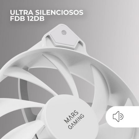 Mars Gaming Kit 2 Ventiladores MF-PROX2 Blanco 120mm Mars Gaming Kit 2 Ventiladores MF-PROX2 Blanco 120mm